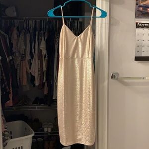 Maternity gold dress